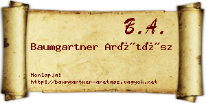 Baumgartner Arétász névjegykártya